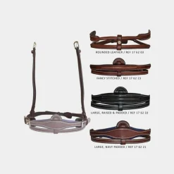 Flags & Cup - Centre de muserolle surpiquée noir