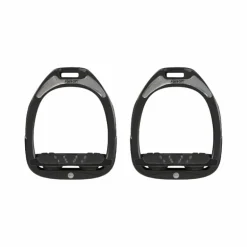 Flex On - Étriers GC Incliné Ultra Grip Noir / Noir / Noir + Stickers Argent