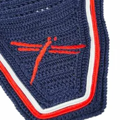 Freejump - Bonnet pour chevaux Premium marine et rouge