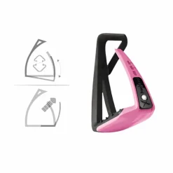 Freejump - Étriers Soft'Up Lite Noir / Rose