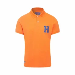 Hagg - Polo manches courtes homme orange/ bleu roi