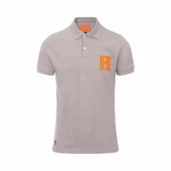 Hagg - Polo manches courtes homme gris/ orange