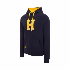 Hagg - Sweat à capuche homme marine/ jaune
