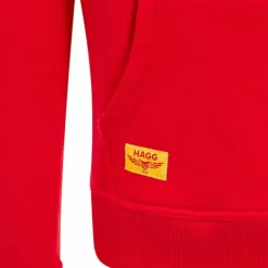 Hagg - Sweat à capuche homme rouge/ jaune/ noir