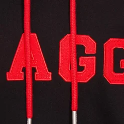 Hagg - Sweat à capuche homme noir/ rouge