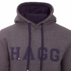 Hagg - Sweat à capuche homme gris anthracite/ marine