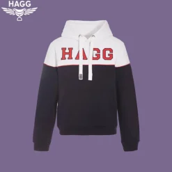 Hagg - Sweat hoodie à capuche blanc / marine