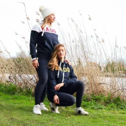 Hagg - Sweat hoodie à capuche blanc / marine