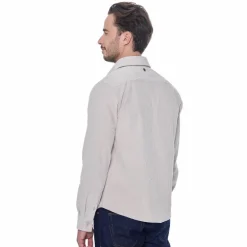 Harcour - Chemise manches longues en velours homme Shavi ivoire