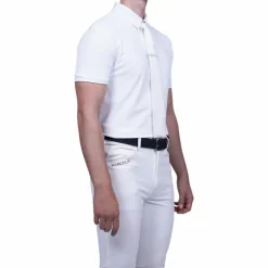 Harcour - Polo de concours manches courtes homme Preston blanc