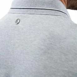 Harcour - Polo manches longues homme Malik gris chiné