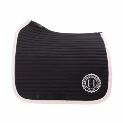 Harcour - Tapis de dressage Karembar noir/ pivoine