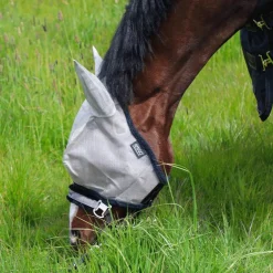 Horseware - Bonnet anti-insectes Amigo Fly Mask Argent / Marine