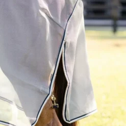 Horseware - Chemise anti-mouches Rambo Protector Fieldsafe Plus argent/ marine/ blanc/ beige