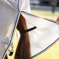 Horseware - Chemise anti-mouches Rambo Protector Fieldsafe Plus argent/ marine/ blanc/ beige