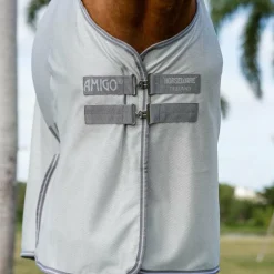 Horseware - Couverture anti-mouches Amigo Bug Buster argent/ titanium grey/ argent