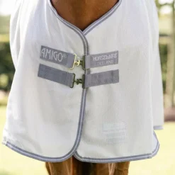 Horseware - Couverture anti-mouches Amigo Bug Rug silver/ titanium grey/ argent