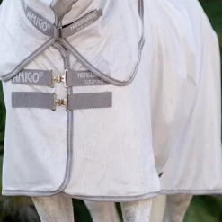 Horseware - Couverture anti-mouches Amigo Integrated argent/ titanium grey/ argent