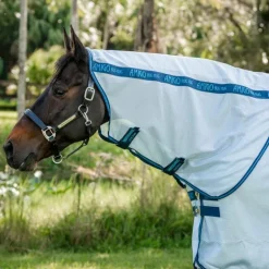 Horseware - Couverture anti-mouches Amigo Bug Rug Plus XL azure blue/ marine/ bleu électrique