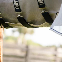 Horseware - Couverture anti-mouches Rambo Protector Fieldsafe argent/ marine/ blanc/ beige