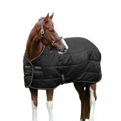 Horseware - Couverture de box Amigo Diamond Insulator noir/ argent 100g