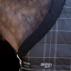 Horseware - Couverture de box Rhino Pony Stable VL noir/ gris/ blanc à carreaux/ gris 250g