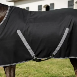 Horseware - Couverture de box Rambo Stable noir/ thunderstorm grey/ argent