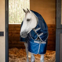 Horseware - Couverture de box Amigo Ripstop Insulator Plus Stable marine/ titanium grey 350g