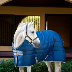 Horseware - Couverture de box Amigo Ripstop Insulator Stable marine/ titanium grey 200g