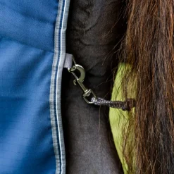 Horseware - Couverture de box Rambo Stable marine/ thunderstorm grey/ argent 100g