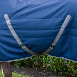 Horseware - Couverture de box Rambo Stable marine/ thunderstorm grey/ argent 100g