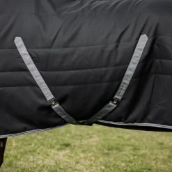 Horseware - Couverture de box Rambo Stable noir/ thunderstorm grey/ argent 400g