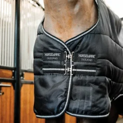 Horseware - Couverture de box Easy-Layer Stable noir et silver 100g