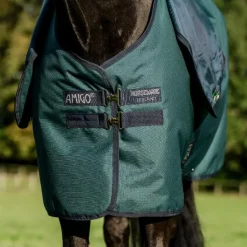 Horseware - Couverture d'extérieur Amigo Ripstop Plus Turnout dynasty green/ marine/ argent 0g