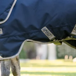 Horseware - Couverture d'extérieur Amigo Bravo Plus Pony Turnout marine/ titanium grey/ argent 50g