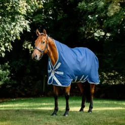 Horseware - Couverture d'extérieur Rhino Wug marine/ titanium grey/ classic blue 250g