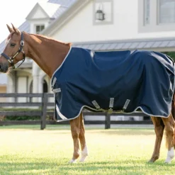 Horseware - Couverture d'extérieur Amigo Turnout marine/ titanium grey/ argent 0g