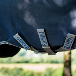 Horseware - Couverture d'extérieur Rambo Turnout marine/ thunderstorm gris/ argent 100g