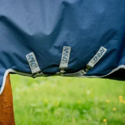 Horseware - Couverture d'extérieur Amigo Bravo 12 Plus Lite marine/ titanium grey/ argent 0g