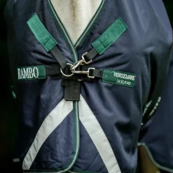Horseware - Couverture d'extérieur Rambo Wug Lite marine/ hunter green/ argent 0g