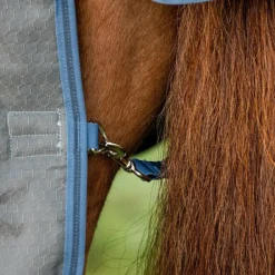 Horseware - Couverture d'extérieur Rhino Plus HexStop gris/ indigo 100g