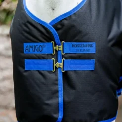 Horseware - Couverture d'extérieur Amigo Ripstop Turnout noir/ classic blue 100g