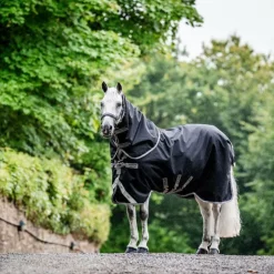 Horseware - Couverture d'extérieur Amigo Bravo 12 Plus Bundle noir/ titanium grey/ argent (50g + 100g + 200g)