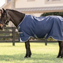 Horseware - Couverture d'extérieur Rhino Pony Turnout VL marine/ titanium grey/ Classic Blue 250g