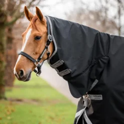 Horseware - Couverture d'extérieur Amigo Bravo Integrated Turnout noir/ titanium grey/ argent 250g