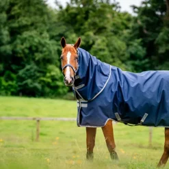 Horseware - Couverture d'extérieur Amigo Ripstop 900 Plus marine/ titanium grey 100g