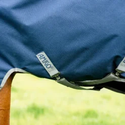 Horseware - Couverture d'extérieur Amigo Ripstop 900 Plus marine/ titanium grey 100g