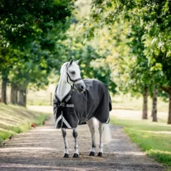 Horseware - Couverture d'extérieur Rambo Turnout noir/ thunderstorm gris/ argent 100g