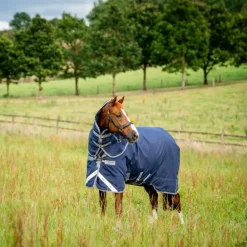 Horseware - Couverture d'extérieur Rhino Plus Turnout marine/ titanium grey/ classic blue 0g