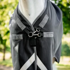 Horseware - Couverture d'extérieur Rambo Turnout noir/ thunderstorm gris/ argent 0g